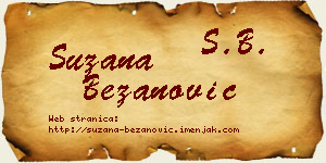 Suzana Bežanović vizit kartica